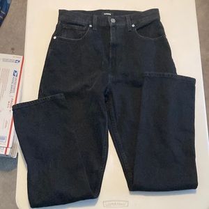 NWOT Express Modern Straight Super High Rise Black Jeans Size 4
